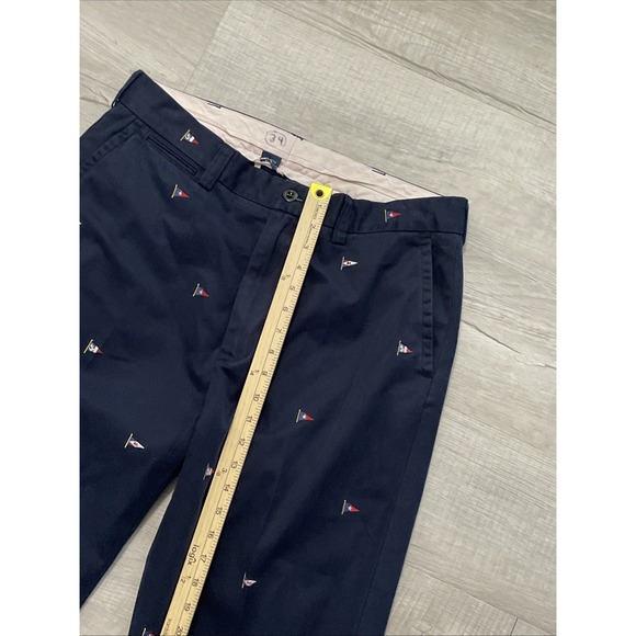 Polo Ralph‎ Lauren Mens Chino Pants Nautical Flags Pattern Sz  35x30 Navy Blue - Picture 9 of 10